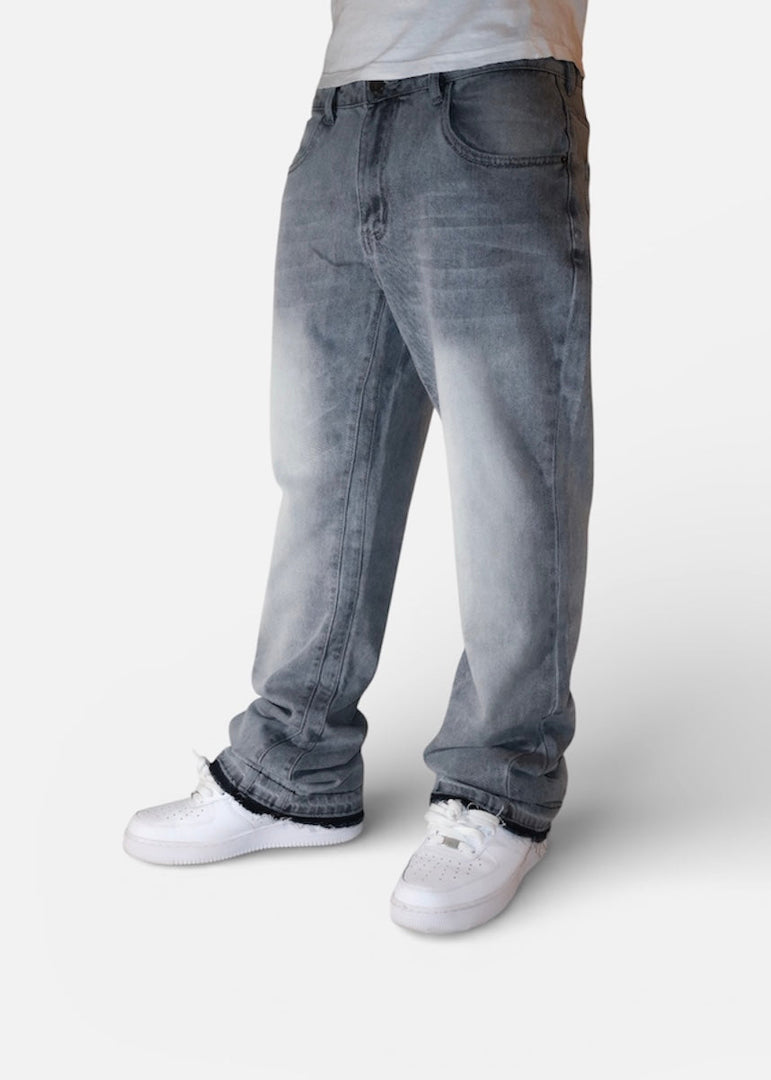 Grey Flared Jeans